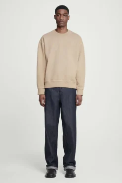 COS FADED MOCK-NECK SWEATSHIRT BEIGE