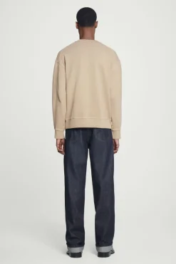 COS FADED MOCK-NECK SWEATSHIRT BEIGE