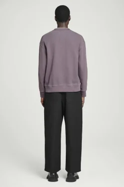 New COS FADED MOCK-NECK SWEATSHIRT PLUM