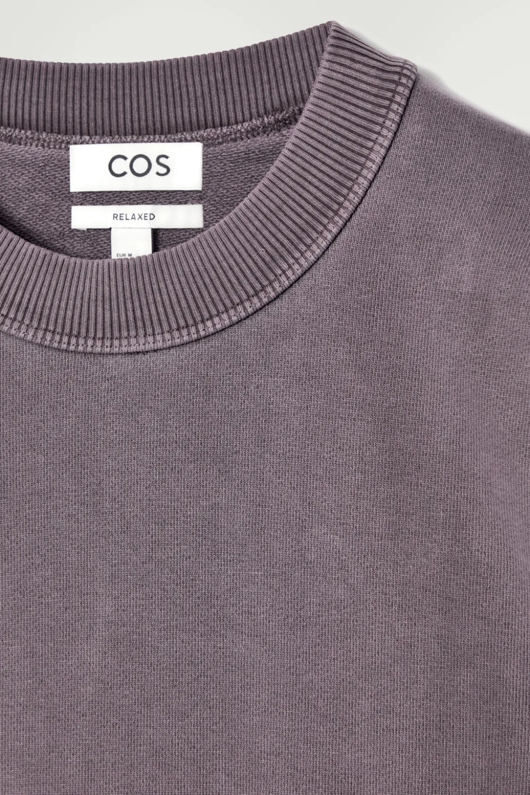 New COS FADED MOCK-NECK SWEATSHIRT PLUM