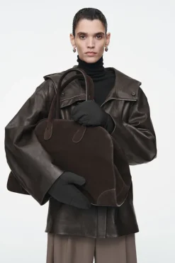 Hot COS FAUX SHEARLING-LINED PADDED MITTENS BLACK