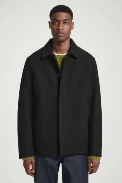 Discount COS FELTED WOOL JACKET BLACK