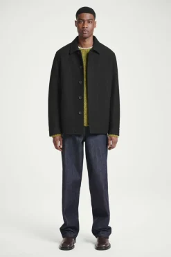 Discount COS FELTED WOOL JACKET BLACK