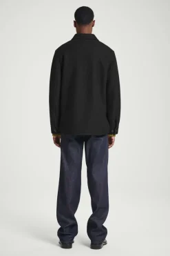Discount COS FELTED WOOL JACKET BLACK