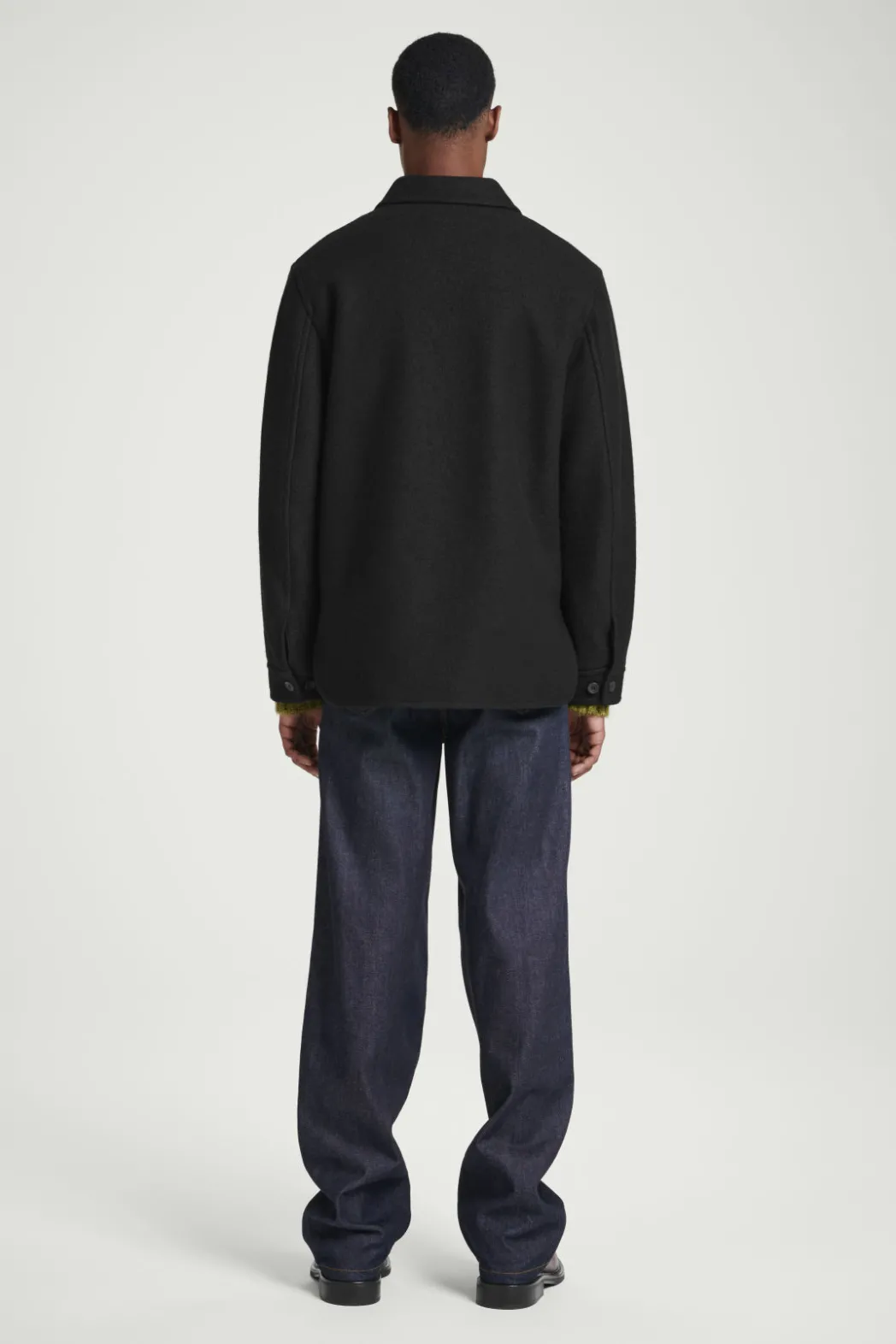 Discount COS FELTED WOOL JACKET BLACK