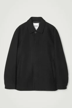 Discount COS FELTED WOOL JACKET BLACK
