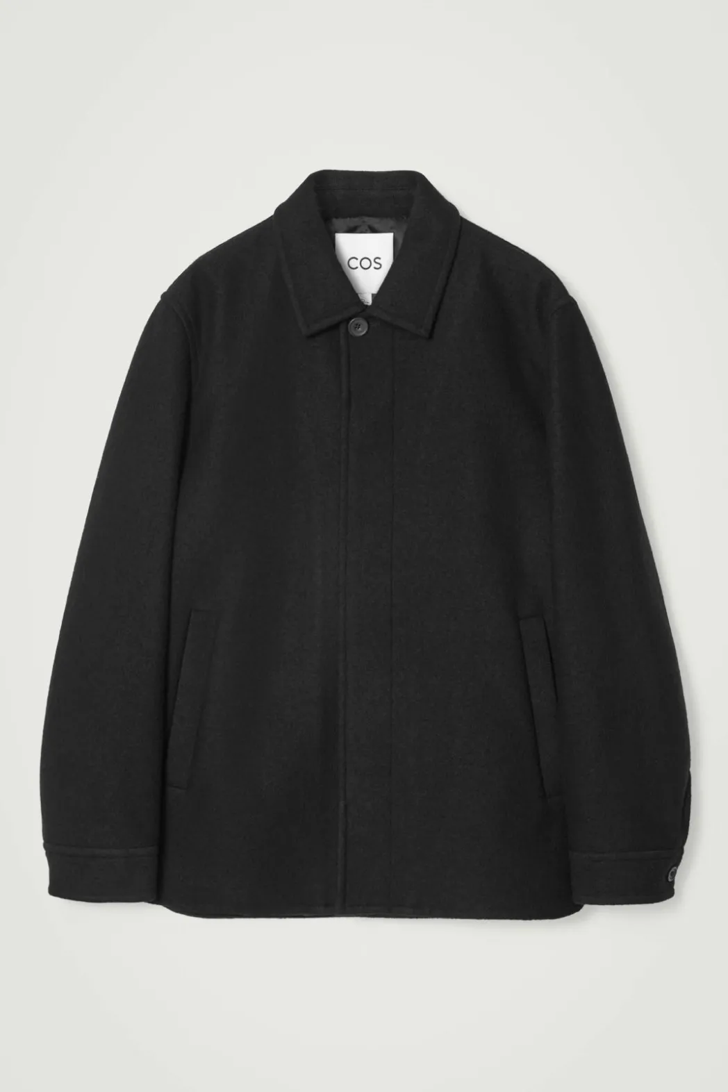 Discount COS FELTED WOOL JACKET BLACK