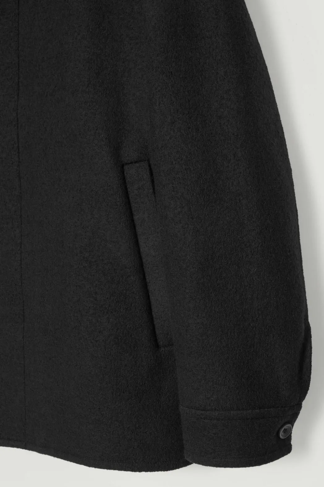 Discount COS FELTED WOOL JACKET BLACK