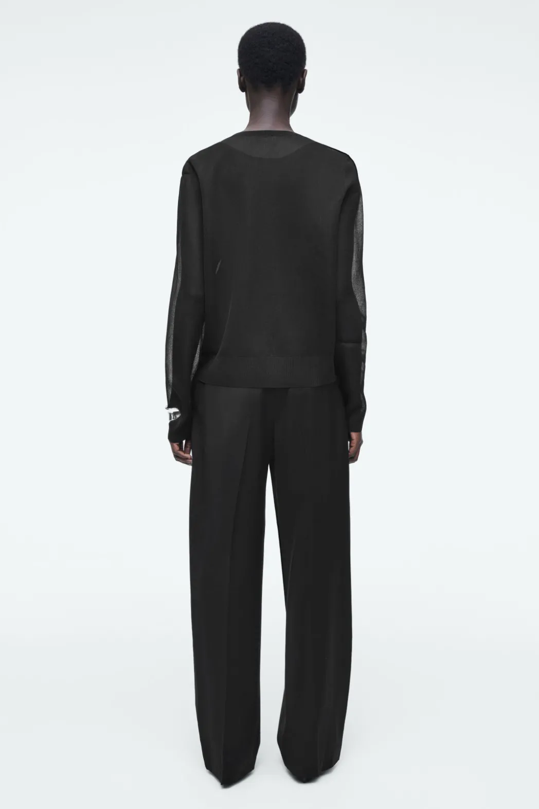 Best COS FINE-KNIT OMBRÉ CARDIGAN BLACK