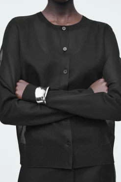 Best COS FINE-KNIT OMBRÉ CARDIGAN BLACK