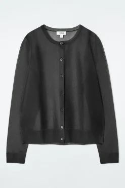Best COS FINE-KNIT OMBRÉ CARDIGAN BLACK