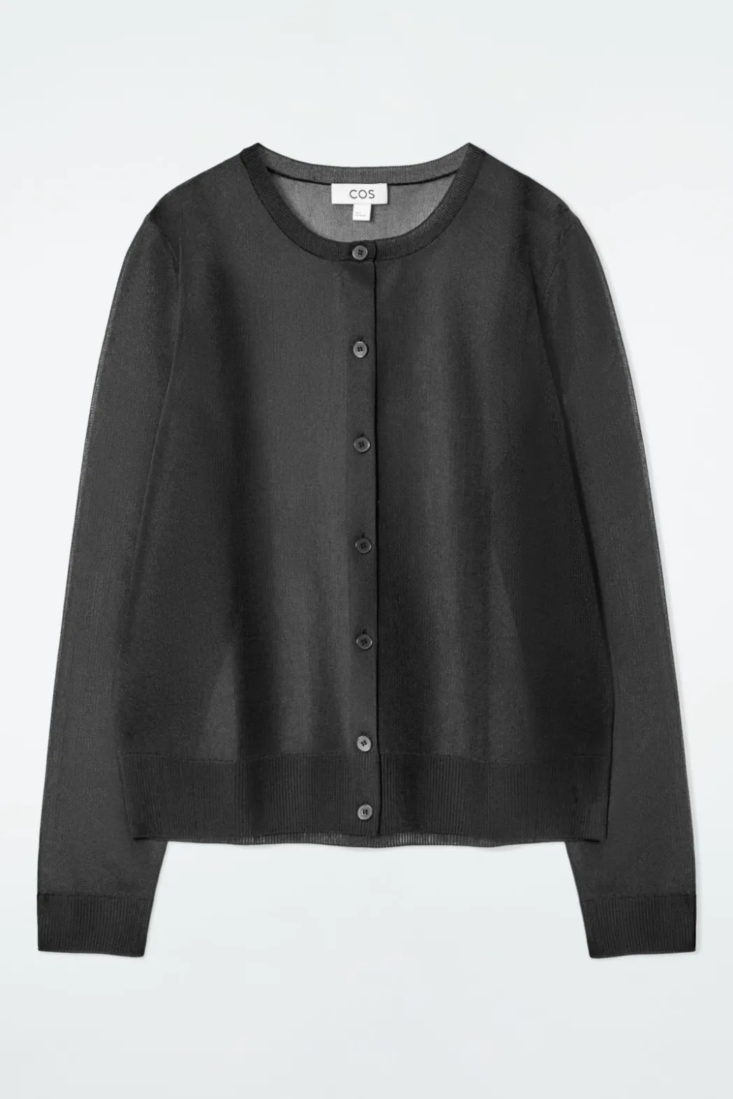 Best COS FINE-KNIT OMBRÉ CARDIGAN BLACK