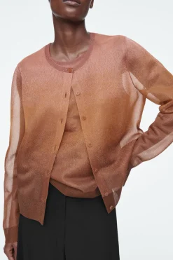 Best COS FINE-KNIT OMBRE TANK TOP BROWN
