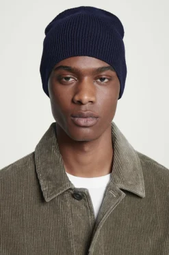 Best COS FITTED MERINO WOOL BEANIE NAVY