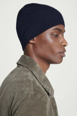 Best COS FITTED MERINO WOOL BEANIE NAVY