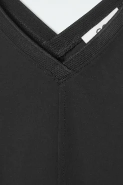 Clearance COS FLARED JERSEY MAXI DRESS BLACK