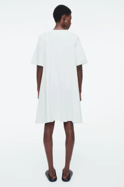 Hot COS FLARED MINI T-SHIRT DRESS LIGHT GRAY