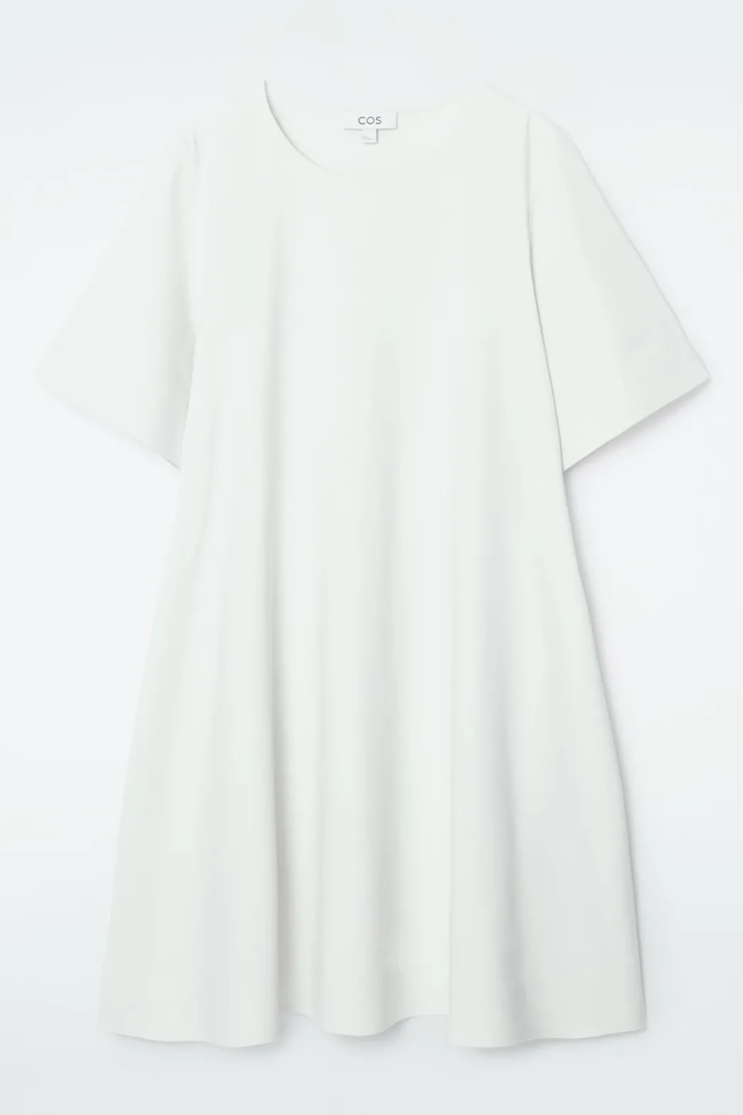 Hot COS FLARED MINI T-SHIRT DRESS LIGHT GRAY