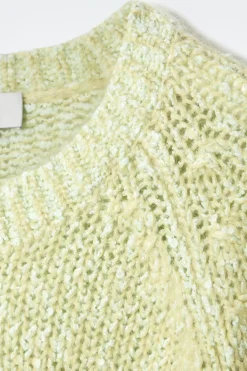Sale COS FLECKED MOHAIR-BLEND JUMPER GREEN MÉLANGE