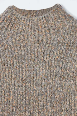 Outlet COS FLECKED TURTLENECK JUMPER GREY / ORANGE