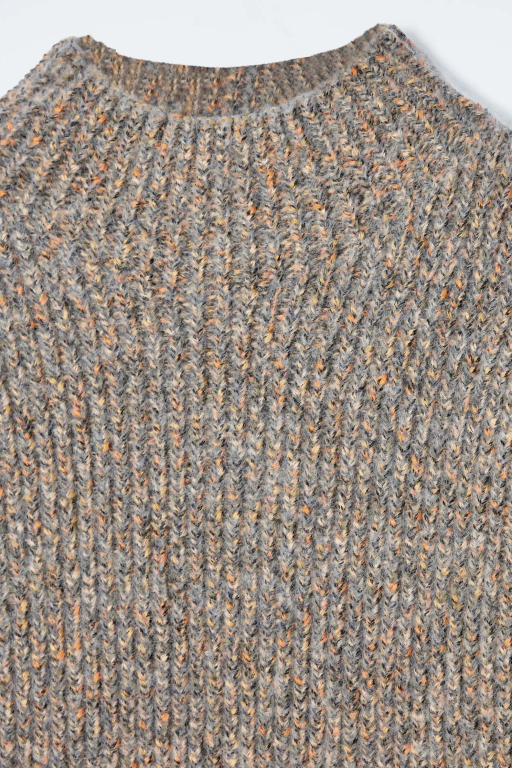 Outlet COS FLECKED TURTLENECK JUMPER GREY / ORANGE