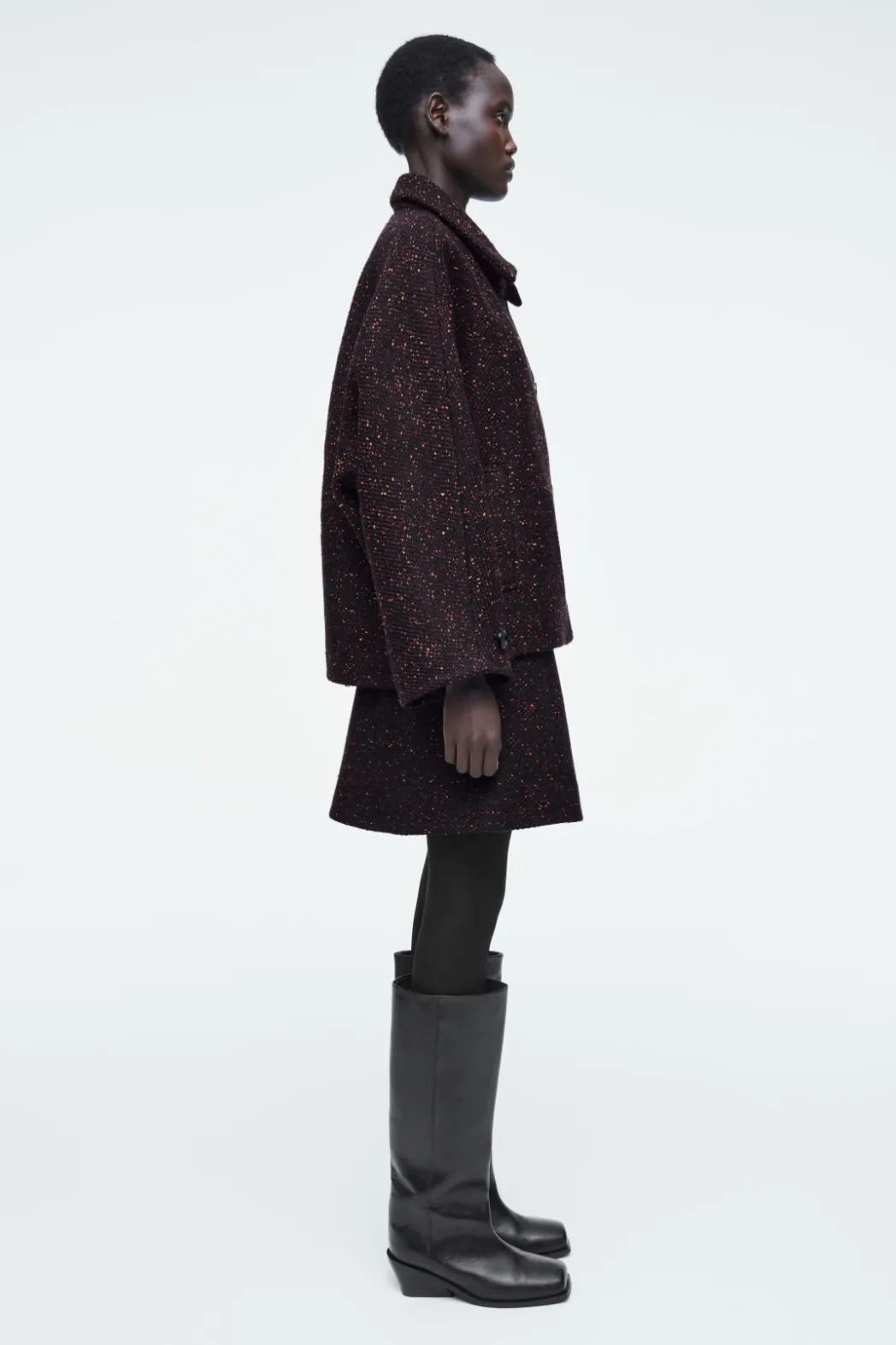 Clearance COS FLECKED WOOL-BLEND JACKET MULTICOLORED