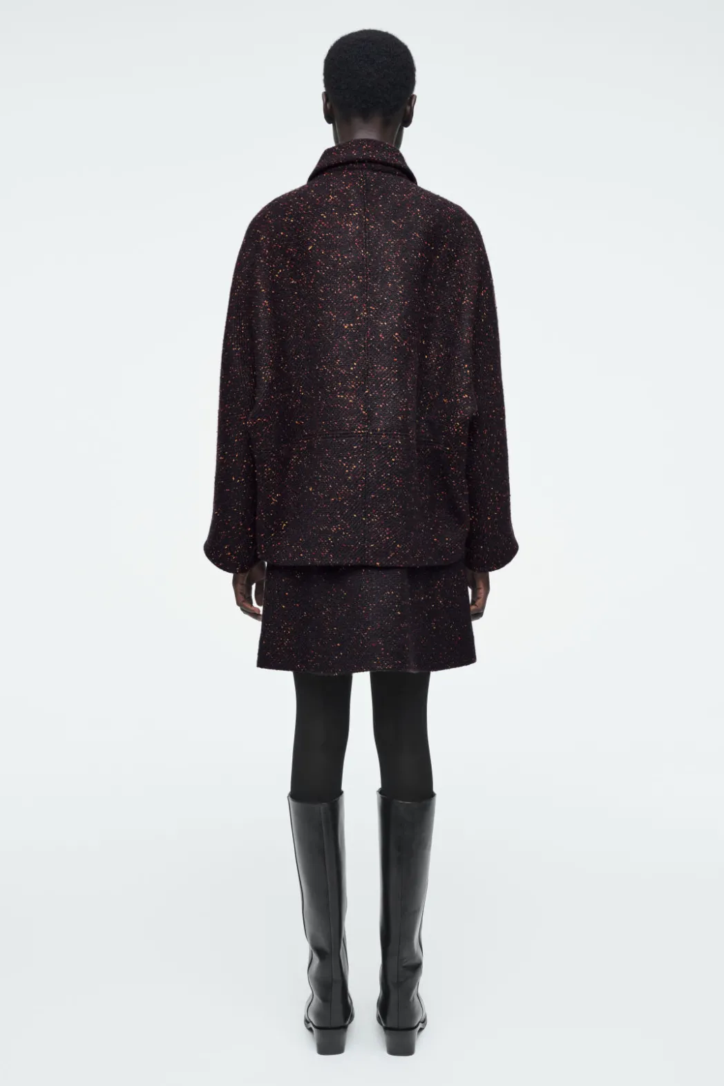 Clearance COS FLECKED WOOL-BLEND JACKET MULTICOLORED