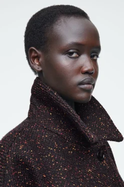 Clearance COS FLECKED WOOL-BLEND JACKET MULTICOLORED
