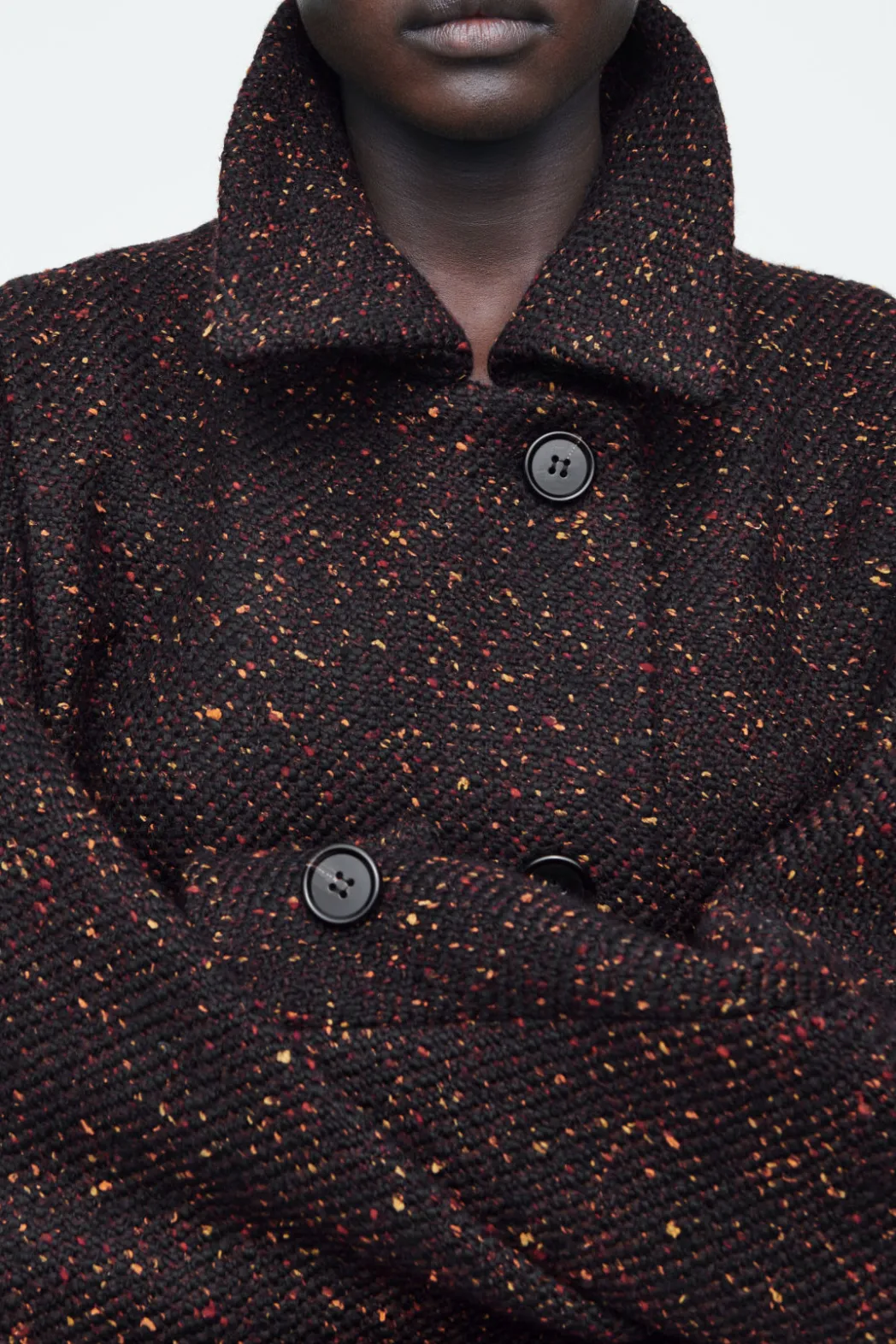 Clearance COS FLECKED WOOL-BLEND JACKET MULTICOLORED