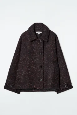 Clearance COS FLECKED WOOL-BLEND JACKET MULTICOLORED