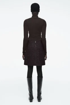Best COS FLECKED WOOL-BLEND MINI SKIRT MULTICOLORED