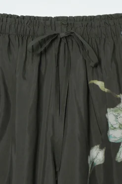 Sale COS FLORAL DRAWSTRING SHORTS CHARCOAL / FLORAL