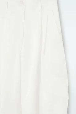 COS FLORAL JACQUARD UTILITY PANTS WHITE