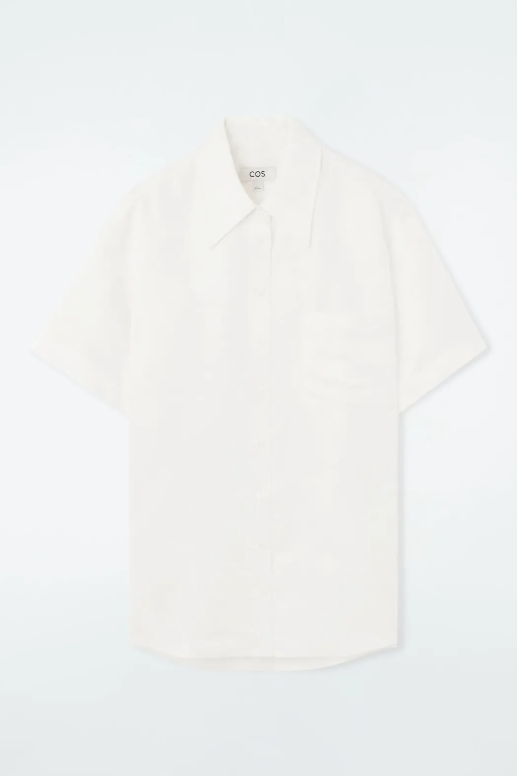COS FLORAL-JACQUARD SHORT-SLEEVED SHIRT WHITE