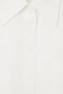 COS FLORAL-JACQUARD SHORT-SLEEVED SHIRT WHITE