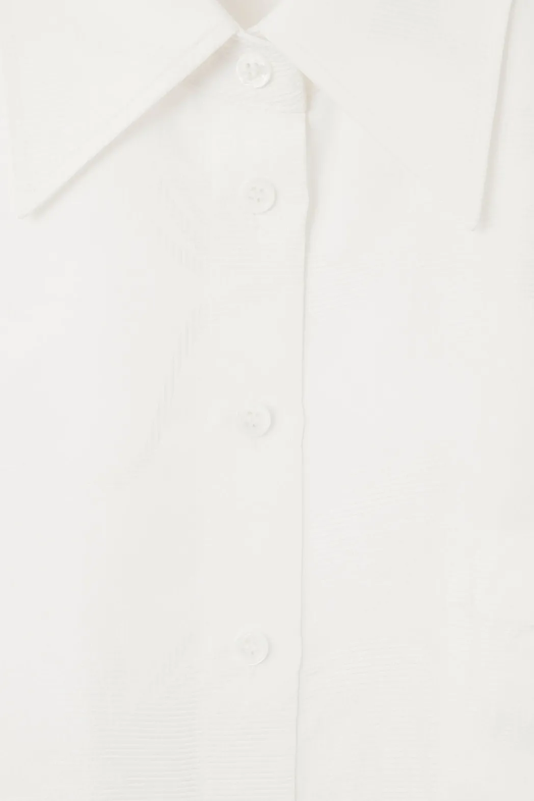 COS FLORAL-JACQUARD SHORT-SLEEVED SHIRT WHITE