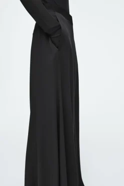 COS FLUID WIDE-LEG TROUSERS BLACK