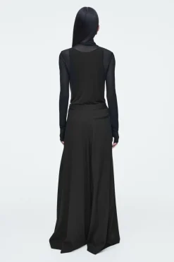 COS FLUID WIDE-LEG TROUSERS BLACK