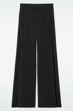 COS FLUID WIDE-LEG TROUSERS BLACK