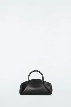 COS FOLD MICRO TOTE - LEATHER BLACK