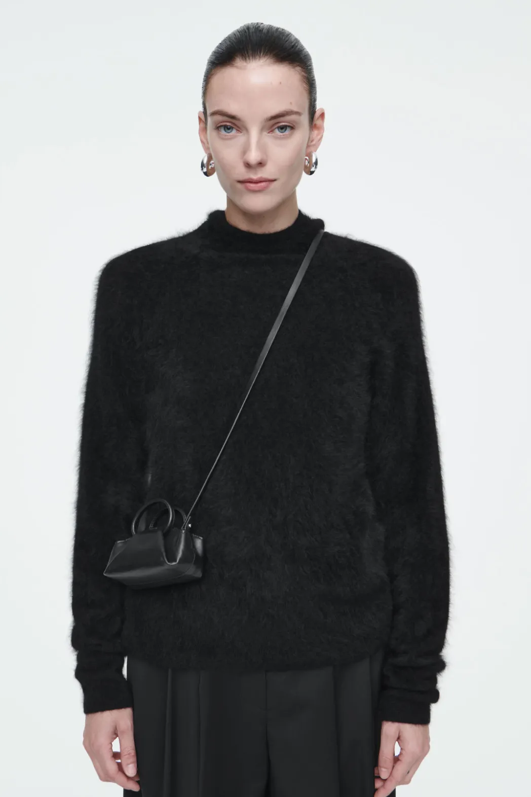 Hot COS FOLD NANO CROSSBODY - LEATHER BLACK