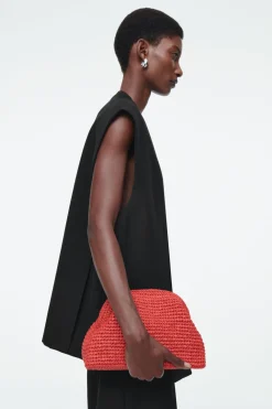 Best COS FRAMED CLUTCH - RAFFIA RED
