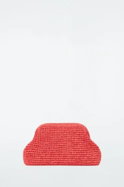 Best COS FRAMED CLUTCH - RAFFIA RED