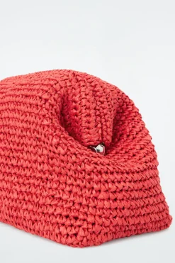 Best COS FRAMED CLUTCH - RAFFIA RED