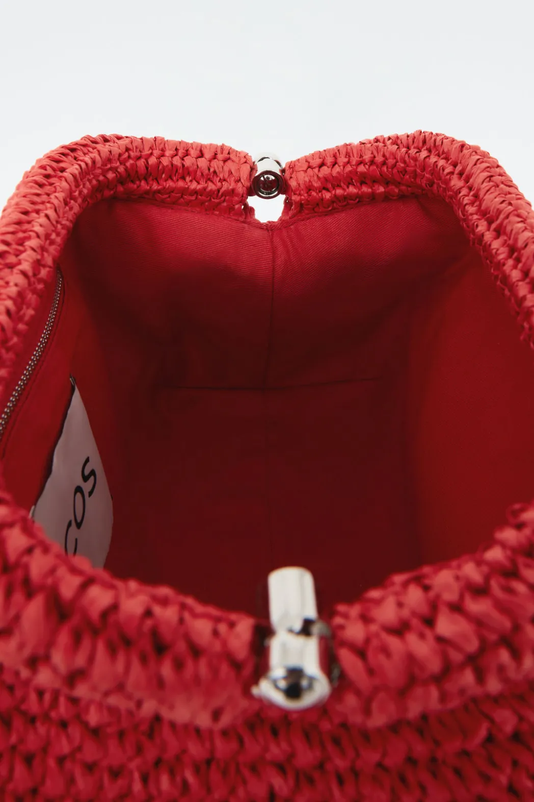 Best COS FRAMED CLUTCH - RAFFIA RED