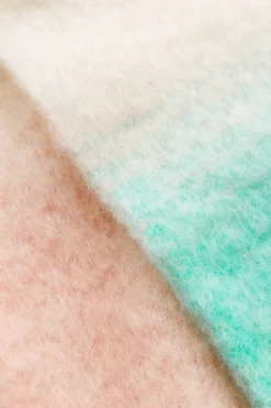 Online COS FRINGED BRUSHED-MOHAIR SCARF GREEN / IVORY / APRICOT