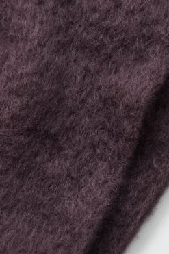 Discount COS FRINGED BRUSHED-MOHAIR SCARF BORDEAUX