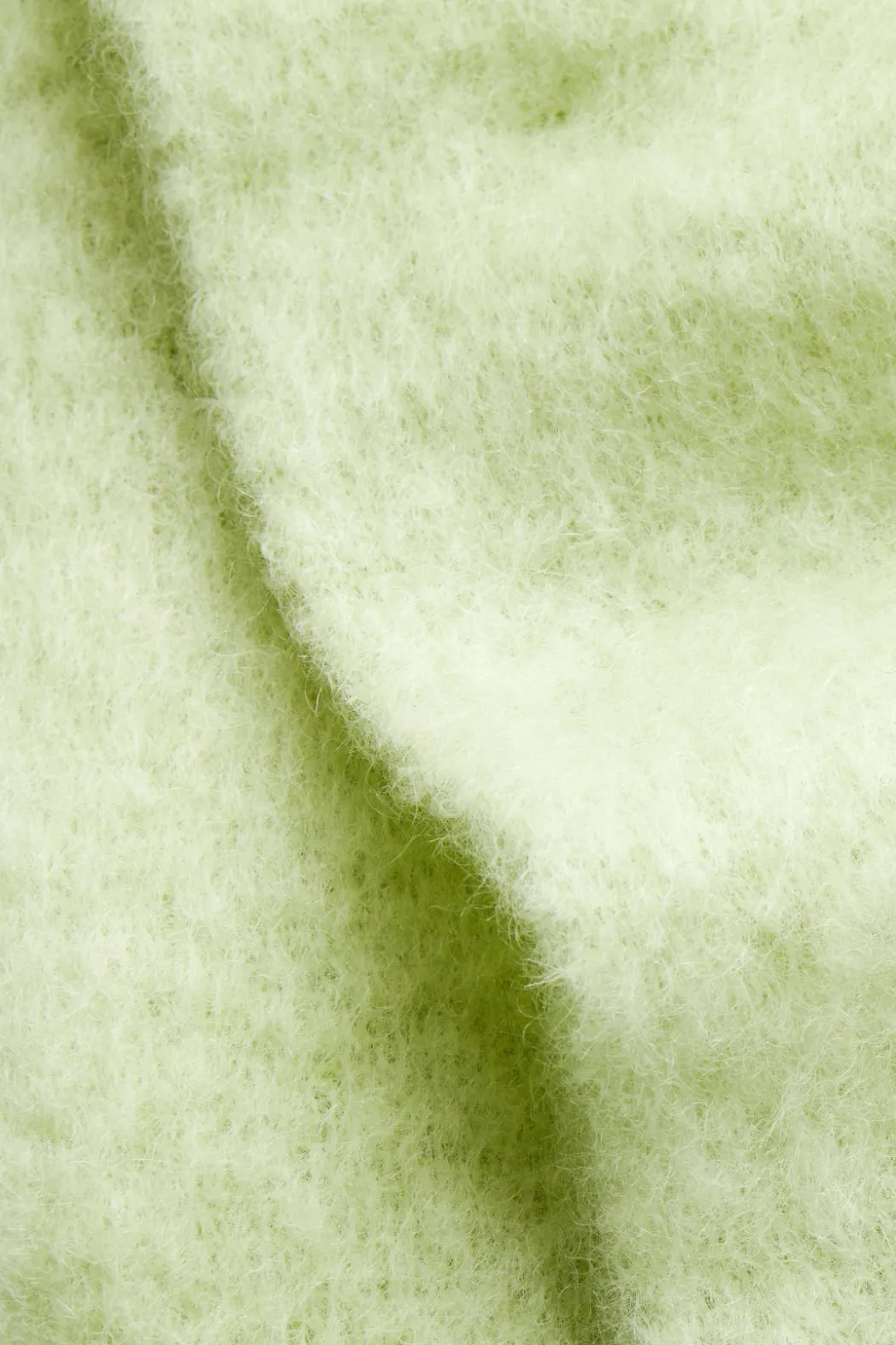 Best COS FRINGED BRUSHED-MOHAIR SCARF PISTACHIO