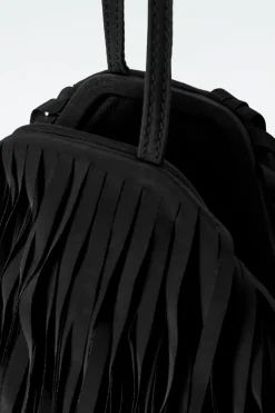 Online COS FRINGED CLUTCH BLACK