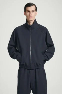 New COS FUNNEL-NECK UTILITY JACKET NAVY